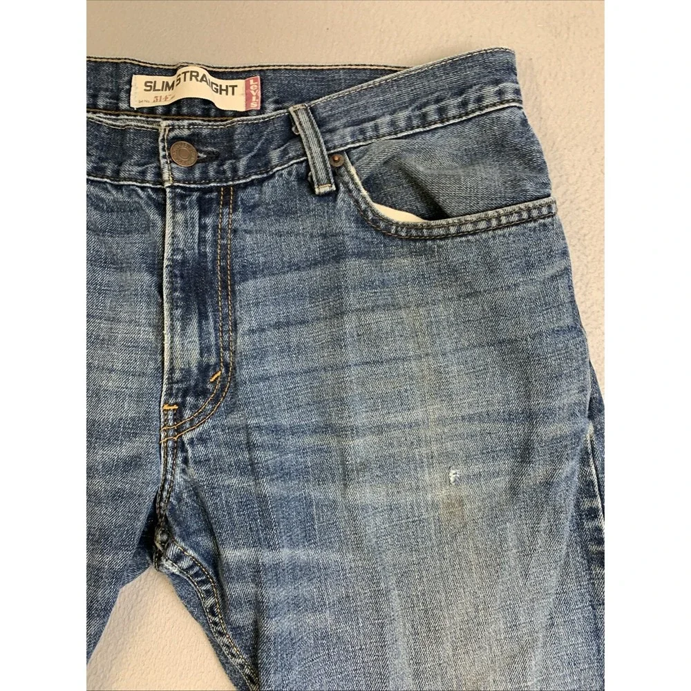 Levi's 514‎ Jeans Men's Size 34X34 Slim Straight Blue Denim 100% Cotton Pants